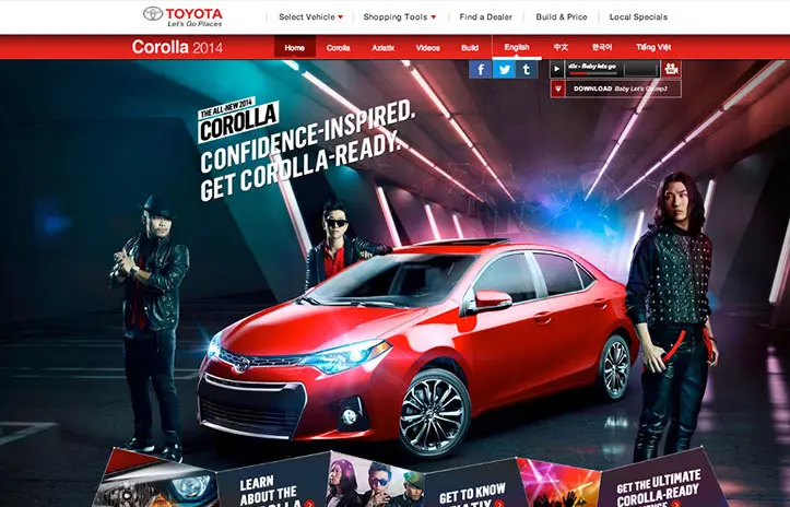 Vista del proyecto Toyota Corolla Ready