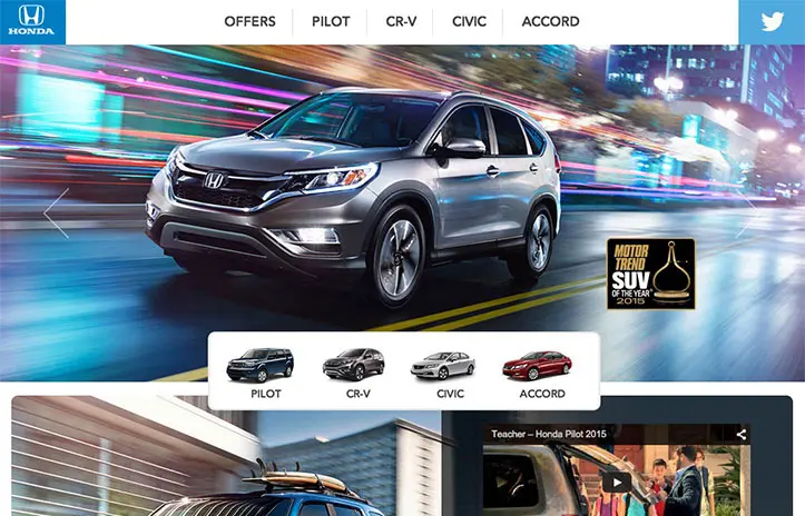 Vista del proyecto Honda